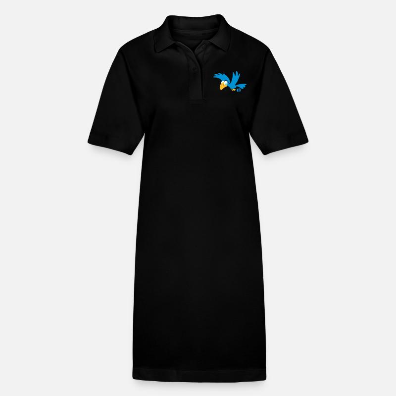 Rabe (c) - Krähe - Robe polo bio PAIGER Stanley/Stella Femme - noir