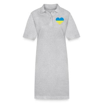 ukraine herz - Stanley/Stella PAIGER Organic Women’s Polo Dress - black - Front