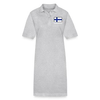 National Flag Of Finland - Stanley/Stella PAIGER Organic Women’s Polo Dress - black - Front