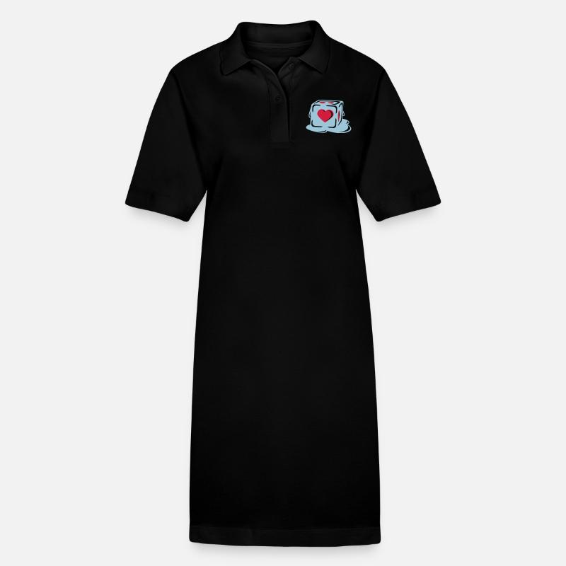 With Heart - Stanley/Stella Frauen Bio-Polokleid PAIGER - Schwarz