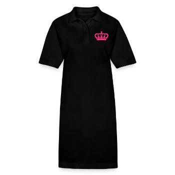 Crown King Queen Prinz Princess Royal pink - Stanley/Stella PAIGER Organic Women’s Polo Dress - black - Front