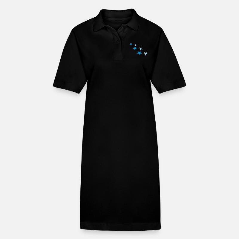 Stelle - Mini abito ecologico in stile polo PAIGER di Stanley/Stella - nero