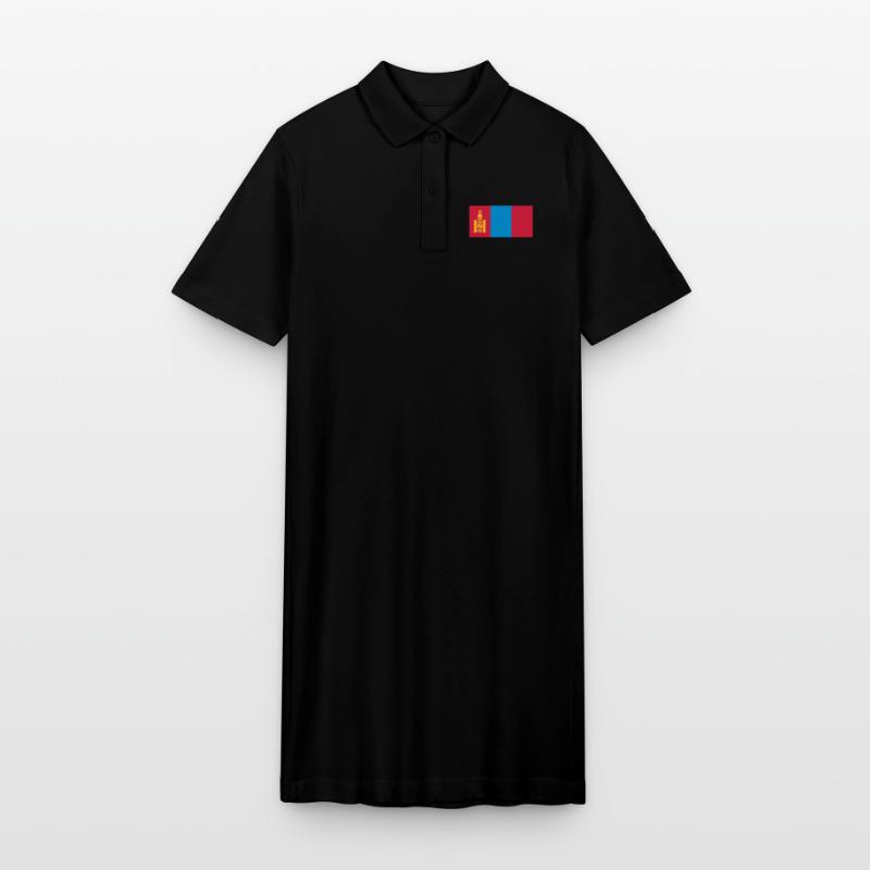 Mongolia flag / Drapeau Mongolie Stanley/Stella PAIGER Organic Women’s Polo Dress