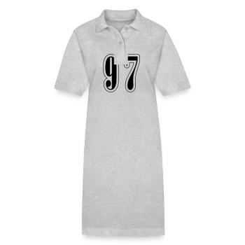 97 Number Symbol - Stanley/Stella PAIGER Organic Women’s Polo Dress - black - Front