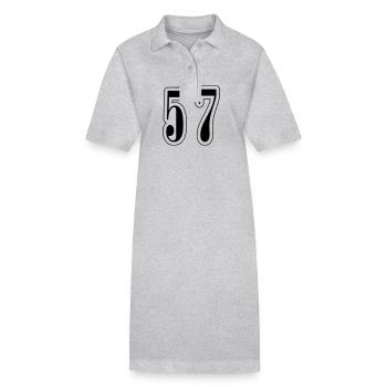 57 Symbole numérique - Robe polo bio PAIGER Stanley/Stella Femme - noir - Devant