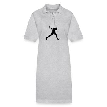 American Football Woman Silhouette - Stanley/Stella PAIGER Organic Women’s Polo Dress - black - Front