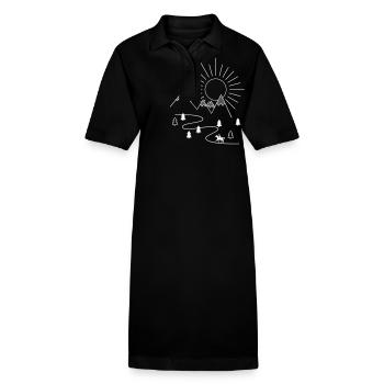 ride out - Stanley/Stella PAIGER Organic Women’s Polo Dress - black - Front
