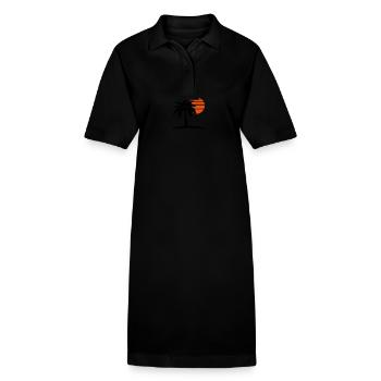 Palm Tree Sun Island - Robe polo bio PAIGER Stanley/Stella Femme - noir - Devant