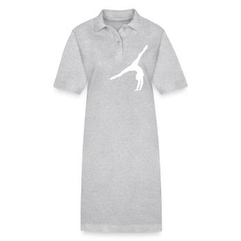 Gymnast does cartwheels - Stanley/Stella PAIGER Organic Women’s Polo Dress - black - Front