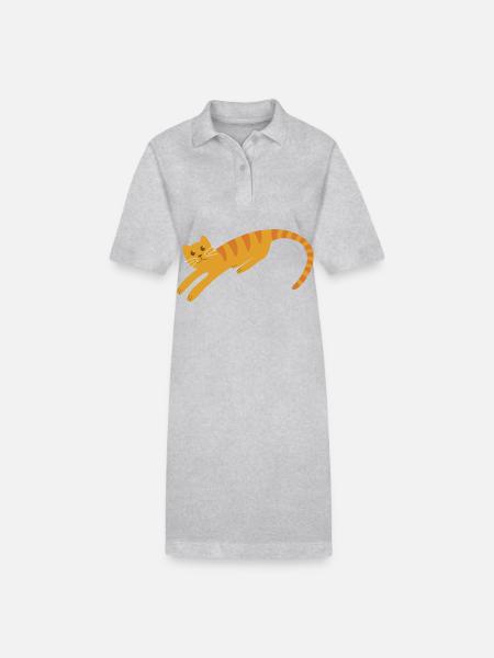 Chat abstrait N°1 - Robe polo bio PAIGER Stanley/Stella Femme - noir