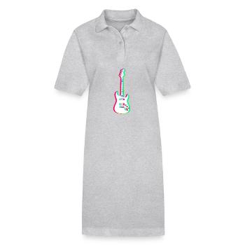 EDM - Elektrische Gitarre - Glitch Rave Style - Stanley/Stella Frauen Bio-Polokleid PAIGER - Schwarz - Vorne