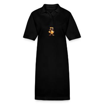 Ente Cool Comic - Stanley/Stella Frauen Bio-Polokleid PAIGER - Schwarz - Vorne