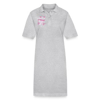 First Time Grandma To Beautiful Baby Girl - Stanley/Stella PAIGER Organic Women’s Polo Dress - black - Front