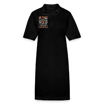 Fluglotse Flugsicherung - Stanley/Stella Frauen Bio-Polokleid PAIGER - Schwarz - Vorne