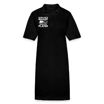 Funny Badass Billiards Player - Stanley/Stella PAIGER Organic Women’s Polo Dress - black - Front