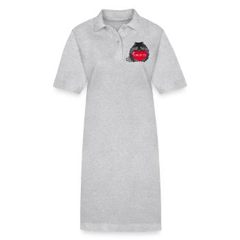 I love my Pom black - Stanley/Stella PAIGER Organic Women’s Polo Dress - black - Front