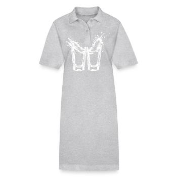 Tequila Glas - Stanley/Stella Frauen Bio-Polokleid PAIGER - Schwarz - Vorne