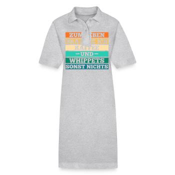 Hund Kaffee Whippet - Stanley/Stella Frauen Bio-Polokleid PAIGER - Schwarz - Vorne