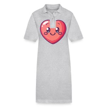 Heart Cute Baby Comic - Stanley/Stella PAIGER Organic Women’s Polo Dress - black - Front