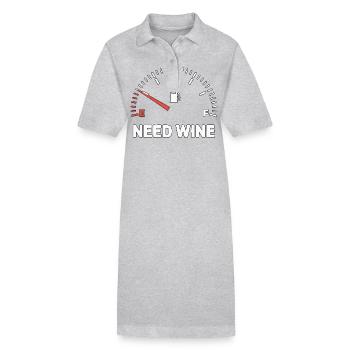 Réservoir vide – besoin de vin maintenant ! - Robe polo bio PAIGER Stanley/Stella Femme - noir - Devant