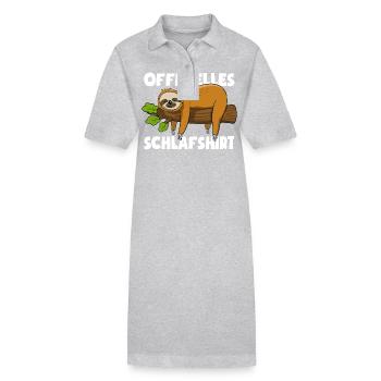 Faultier Offizielles Schlafshirt Pyjama - Stanley/Stella Frauen Bio-Polokleid PAIGER - Schwarz - Vorne