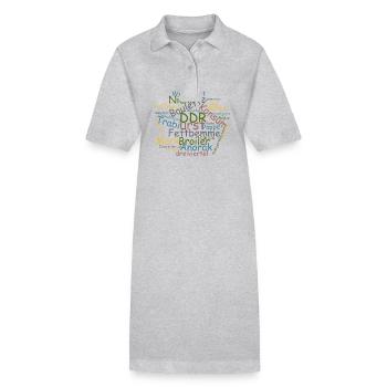 DDR Ostalgie Wörtersammlung - Stanley/Stella Frauen Bio-Polokleid PAIGER - Schwarz - Vorne