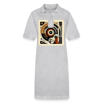 Retro Music Vibes – Abstract Harmony - Stanley/Stella PAIGER Organic Women’s Polo Dress - black - Front