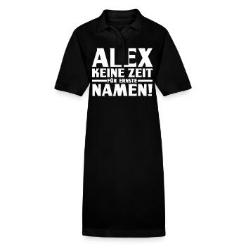 Alexander Alexandra Alexa Alex - Stanley/Stella Frauen Bio-Polokleid PAIGER - Schwarz - Vorne