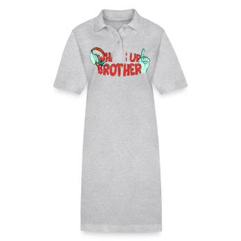 Funny Trendy Streamer - Whats Up Brother - Stanley/Stella PAIGER Organic Women’s Polo Dress - black - Front