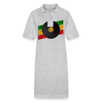 Disque de Dub Reggae - Robe polo bio PAIGER Stanley/Stella Femme - noir - Devant