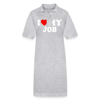 I love my job - Robe polo bio PAIGER Stanley/Stella Femme - noir - Devant