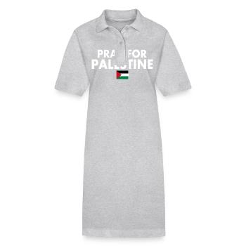 Pray for palestine - Robe polo bio PAIGER Stanley/Stella Femme - noir - Devant