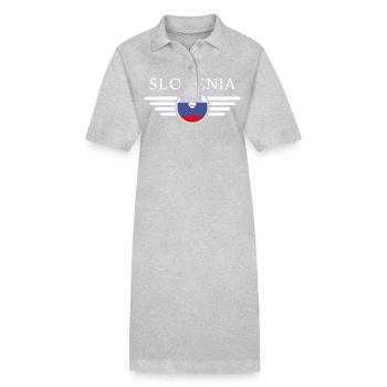 T-shirt Slovénie : Culture, Hospitalité - Robe polo bio PAIGER Stanley/Stella Femme - noir - Devant
