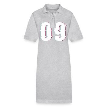 Neuf 9 Effet de nombre Nombre déformé - Robe polo bio PAIGER Stanley/Stella Femme - noir - Devant