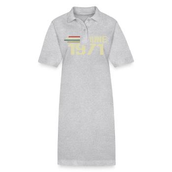 June 1971 Anniversary June 1971 June 1971 Birthday - Stanley/Stella PAIGER Organic Women’s Polo Dress - black - Front