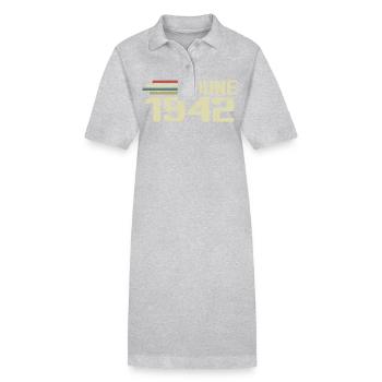 June 1942 Anniversary June 1942 June 1942 Birthday - Stanley/Stella PAIGER Organic Women’s Polo Dress - black - Front