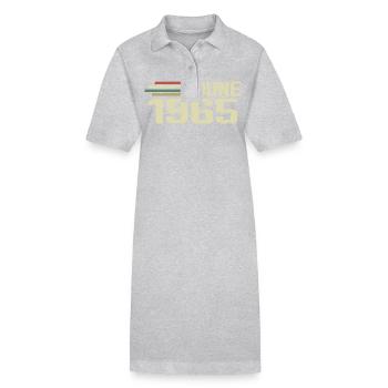 June 1965 Anniversary June 1965 June 1965 Birthday - Stanley/Stella PAIGER Organic Women’s Polo Dress - black - Front