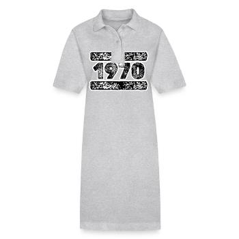 Année 1970 - Robe polo bio PAIGER Stanley/Stella Femme - noir - Devant