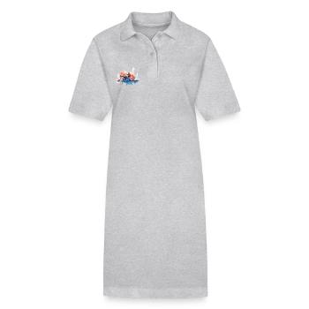 Aquarelle Baleine - Robe polo bio PAIGER Stanley/Stella Femme - noir - Devant