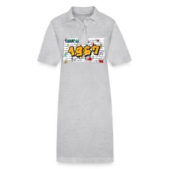 Classic Rebel 1967 Graffiti – 58 ans d’Iconic - Robe polo bio PAIGER Stanley/Stella Femme - noir - Devant