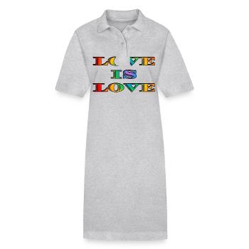 Regenbogen-Liebe ist Liebe - Stanley/Stella Frauen Bio-Polokleid PAIGER - Schwarz - Vorne