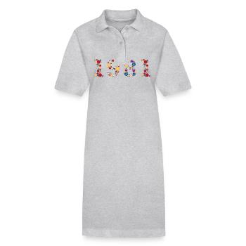 Fleurs 1981 - Robe polo bio PAIGER Stanley/Stella Femme - noir - Devant