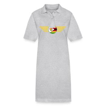 Ich liebe Simbabwe, Eleganz Stil Design T-Shirt - Stanley/Stella Frauen Bio-Polokleid PAIGER - Schwarz - Vorne