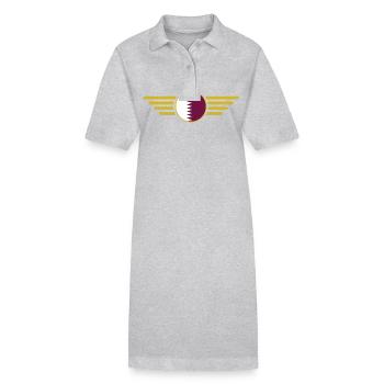 Ich liebe Katar, Eleganz Stil Design T-Shirt - Stanley/Stella Frauen Bio-Polokleid PAIGER - Schwarz - Vorne