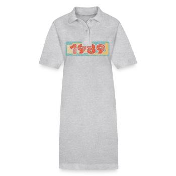 Year 1989 - Stanley/Stella PAIGER Organic Women’s Polo Dress - black - Front