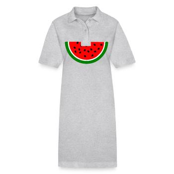 Melon pastèque - Robe polo bio PAIGER Stanley/Stella Femme - noir - Devant