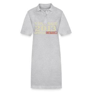 2013 Vintage: Einzigartiges Retro-Geschenk zum 11-jährigen Jubiläum - Stanley/Stella Frauen Bio-Polokleid PAIGER - Schwarz - Vorne