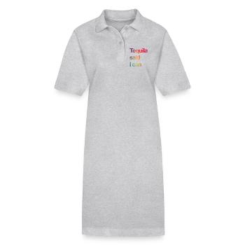 tequila said I can - Stanley/Stella PAIGER Organic Women’s Polo Dress - black - Front