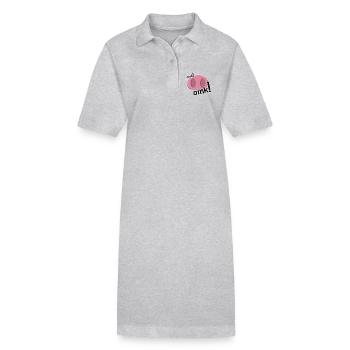 Oink Pink Pig Nose Design - Stanley/Stella PAIGER Organic Women’s Polo Dress - black - Front