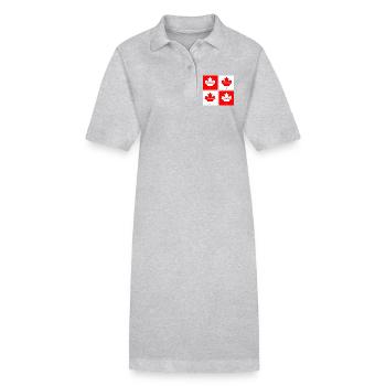 Drapeaux en feuille d'érable du Canada - Robe polo bio PAIGER Stanley/Stella Femme - noir - Devant